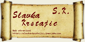 Slavka Krstajić vizit kartica